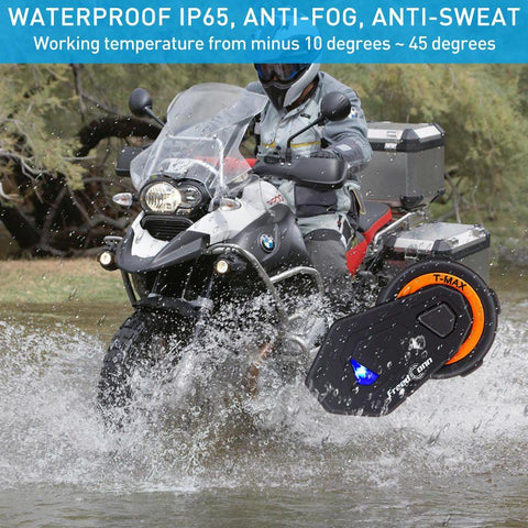 1Pc Freedconn T-Max Motorcycle Helmet Bluetooth Walkie-Talkie Orange