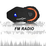 1Pc Freedconn T-Max Motorcycle Helmet Bluetooth Walkie-Talkie Orange