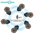 1Pc Freedconn T-Max Motorcycle Helmet Bluetooth Walkie-Talkie Orange