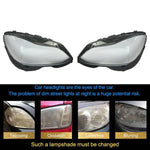 1Pair Car Clear Headlamp Lens Cover For Mercedes Benz E-Class W212