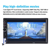 2 Din Car MP5 Player Bluetooth 7 Inch LCD Support Rear View Camera