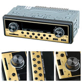 1 DIN Car MP3 Player Bluetooth Radio 2 USB AUX Input 12V Gold