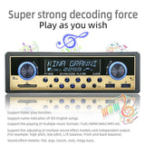 1 DIN Car MP3 Player Bluetooth Radio 2 USB AUX Input 12V Gold