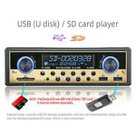1 DIN Car MP3 Player Bluetooth Radio 2 USB AUX Input 12V Gold