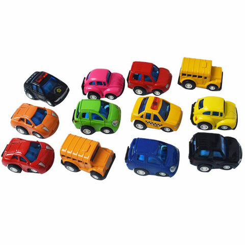 12Pack Pull Back Vehicles Mini Diecast Toy Set for Toddlers & Kids
