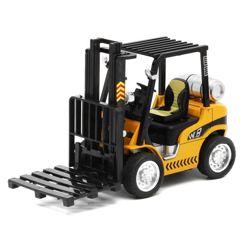 1:24 Diecast Construction Forklift Hoist Model Cars Boy Truck Toys
